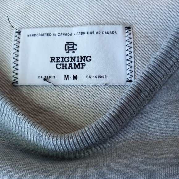 Reigning Champ Gray Sweatshirt (M) - Picture 3 of 10